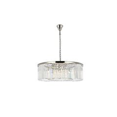Sydney 10 light polished nickel Chandelier Clear Royal Cut Crystal