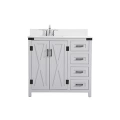 36 inch bathroom Vanity in Grey with Backsplash