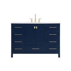 48 inch Single Bathroom Vanity in Blue