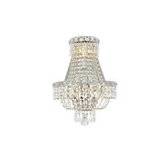 Tranquil 3 light Chrome Wall Sconce Clear Royal Cut Crystal
