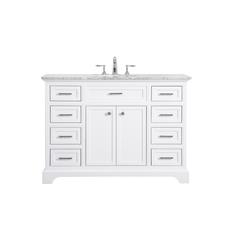 48 In. Single Bathroom Vanity Set In White