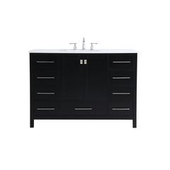 48 inch Single Bathroom Vanity in Black