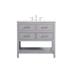 36 inch Single bathroom vanity in gray