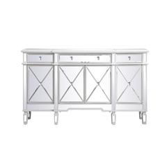 60 inch mirrored credenza in antique white