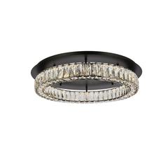 Monroe 26 inch LED Single flush mount in black