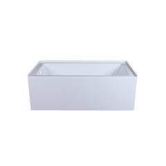 Alcove soaking bathtub 32x60 inch left drain in glossy white