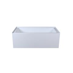 Alcove soaking bathtub 30x60 inch right drain in glossy white