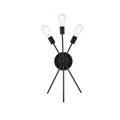 Lucca 11 inch bath sconce in black