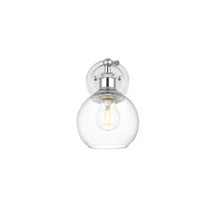 Kai 1 light Chrome and Clear Bath Sconce