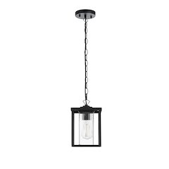 Dover 7 inch Outdoor Pendant in Black