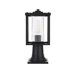 Dover 7 inch Outdoor Pendant in Black