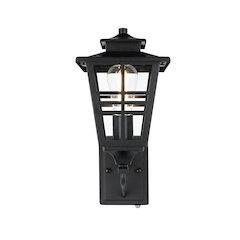 Macon 7 inch Outdoor Pendant in Black