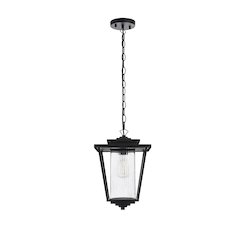 York 7 inch Outdoor Pendant in Black
