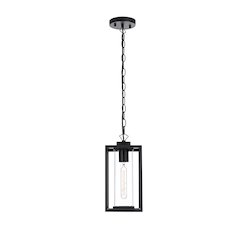 Memphis 7 inch Outdoor Pendant in Black