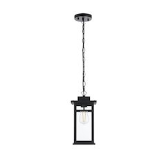Mercer 7 inch Outdoor Pendant in Black