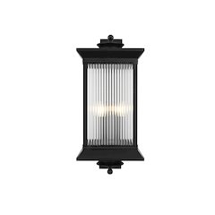 Collins 12 Inch Outdoor Wall Sconce In Black