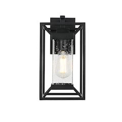 Willington 7 inch Outdoor Pendant in Black
