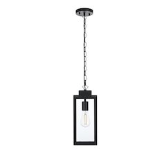 Hilton 7 inch Outdoor Pendant in Black