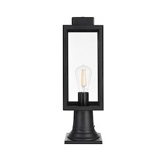 Hilton 7 inch Outdoor Pendant in Black