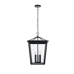 Oxford 7 inch Outdoor Pendant in Black