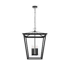 Oxford 7 inch Outdoor Pendant in Black