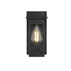 Dunton 7 inch Outdoor Pendant in Black