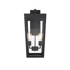 William 10 Inch Outdoor Wall Sconce In Black