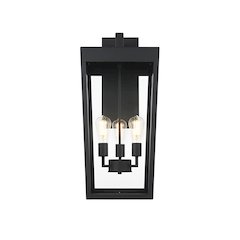 William 12 Inch Outdoor Wall Sconce In Black