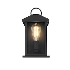 Neil 6 Inch Outdoor Wall Sconce In Black