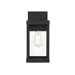 Peter 6 Inch Outdoor Wall Sconce In Black