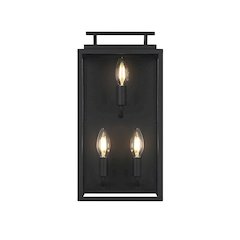 Valentin 8 Inch Outdoor Wall Sconce In Black