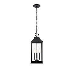 Shepard 8 x 20.5 inch Outdoor Pendant in Black