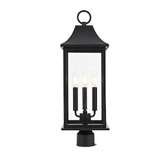 Shepard 8 x 23.5 inch Outdoor Post Light in Black