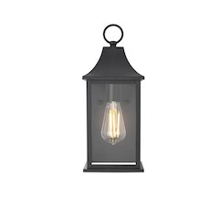 Shepard 6 inch Outdoor Wall Sconce in Black