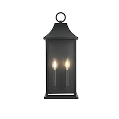 Shepard 8 inch Outdoor Wall Sconce in Black