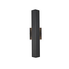 Troy 4.5 x 18 inch Outdoor Wall Sconce in Black