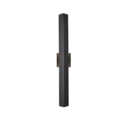 Troy 4.5 x 30 inch Outdoor Wall Sconce in Black