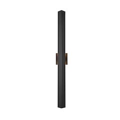 Troy 4.5 x 38 inch Outdoor Wall Sconce in Black