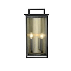 Kannon 11.5 inch Outdoor Wall Sconce in Black
