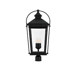 Luz 27 inch Outdoor Post light in Black