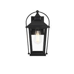 Luz 14 inch Outdoor Wall sconce in Black