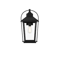 Luz 20 inch Outdoor Wall sconce in Black