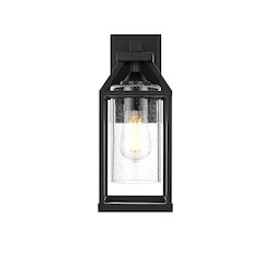 Zora 14 inch Outdoor Wall sconce in Black