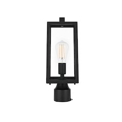 Veda 15 inch Outdoor Post light in Black