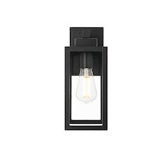 Veda 13 inch Outdoor Wall sconce in Black