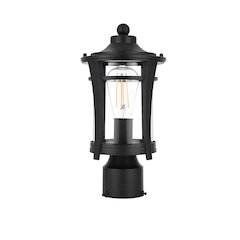 Artemis 13 inch Outdoor Post light in Black