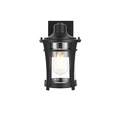 Artemis 11 inch Outdoor Wall sconce in Black