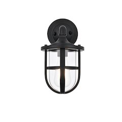 Hugo 6 Inch Outdoor Wall Sconce In Black