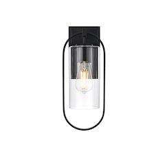 Jaxson 6 Inch Outdoor Wall Sconce In Black