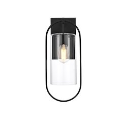 Jaxson 8 Inch Outdoor Wall Sconce In Black
